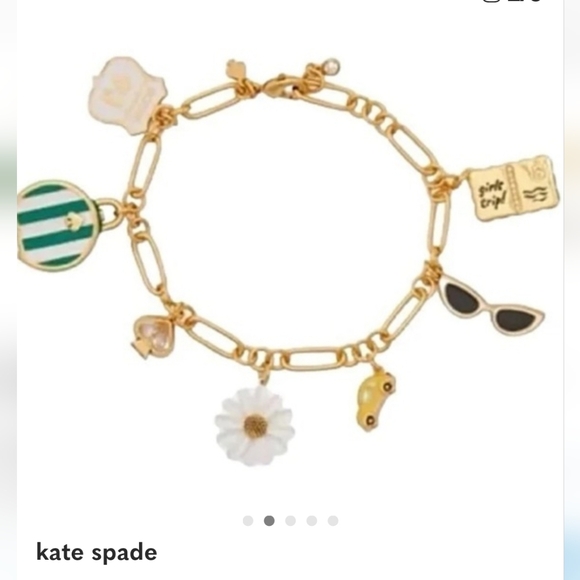 Kate Spade Off We Go Travel Charm Bracelet Nwt - Picture 4 of 9